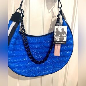 BCBGeneration Blue Puffer crossbody